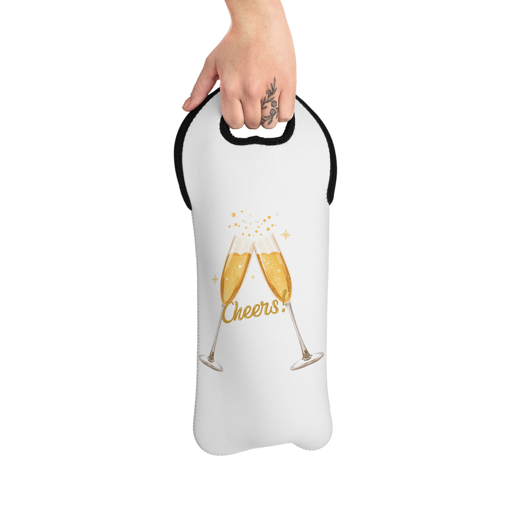 Cheers Champagne Wine Tote Bag — Insulated Bottle Carrier for Gifts & Celebrations