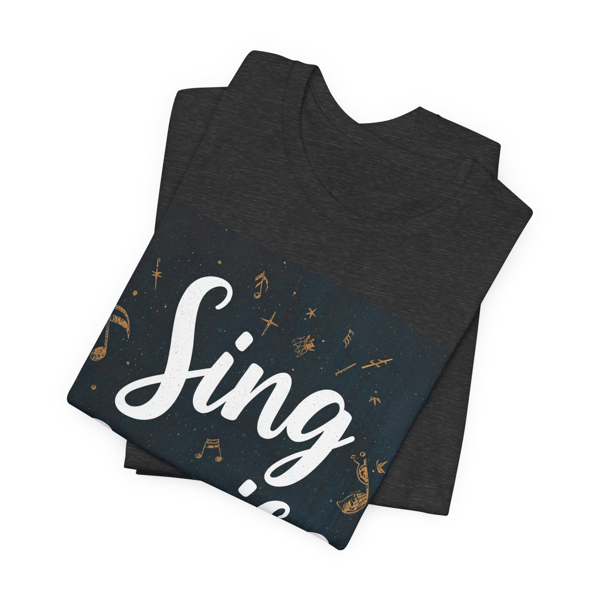 Sing Praise T-Shirt — Christian Worship Tee with Musical Notes