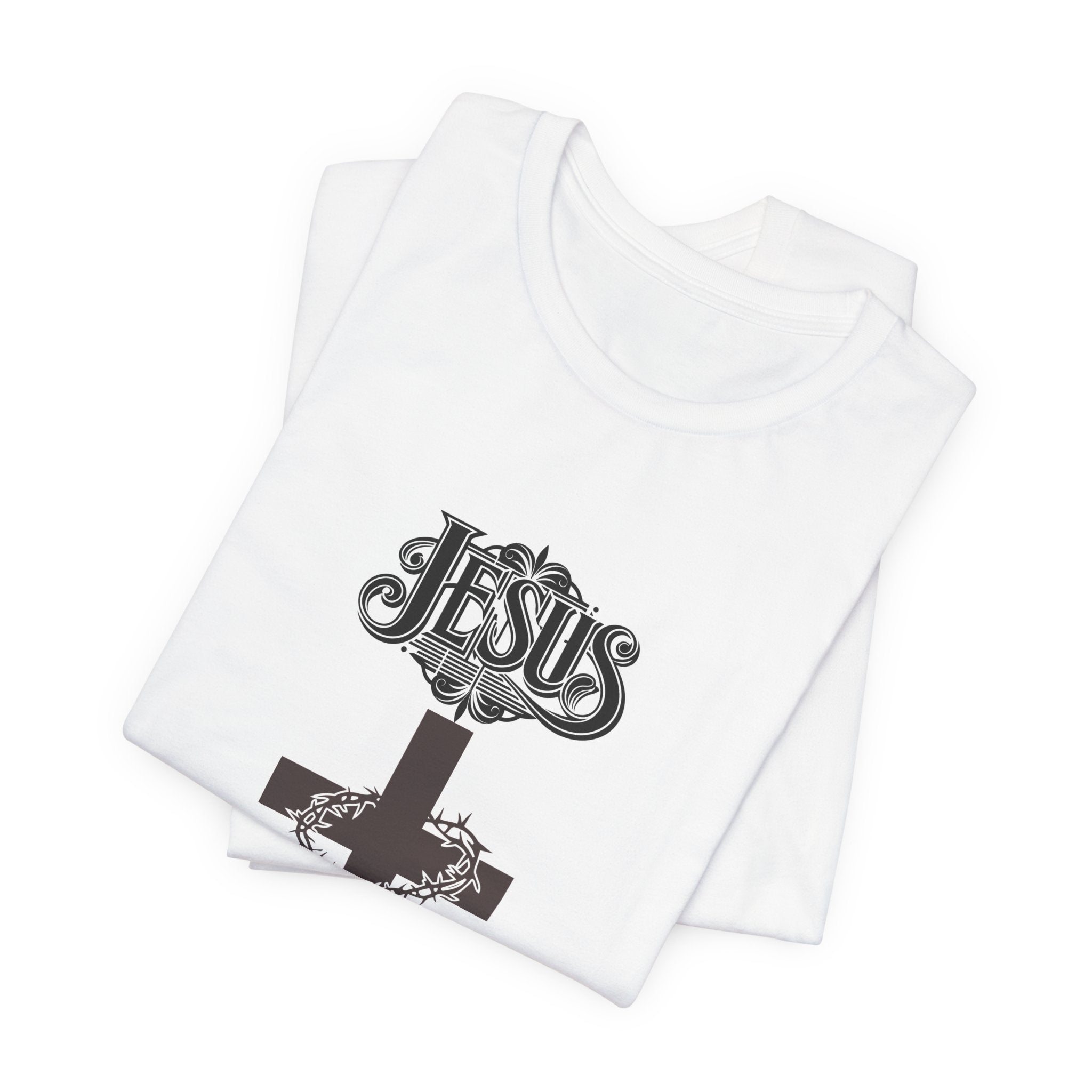 Jesus Cross T‑Shirt — Vintage Floral Christian Tee