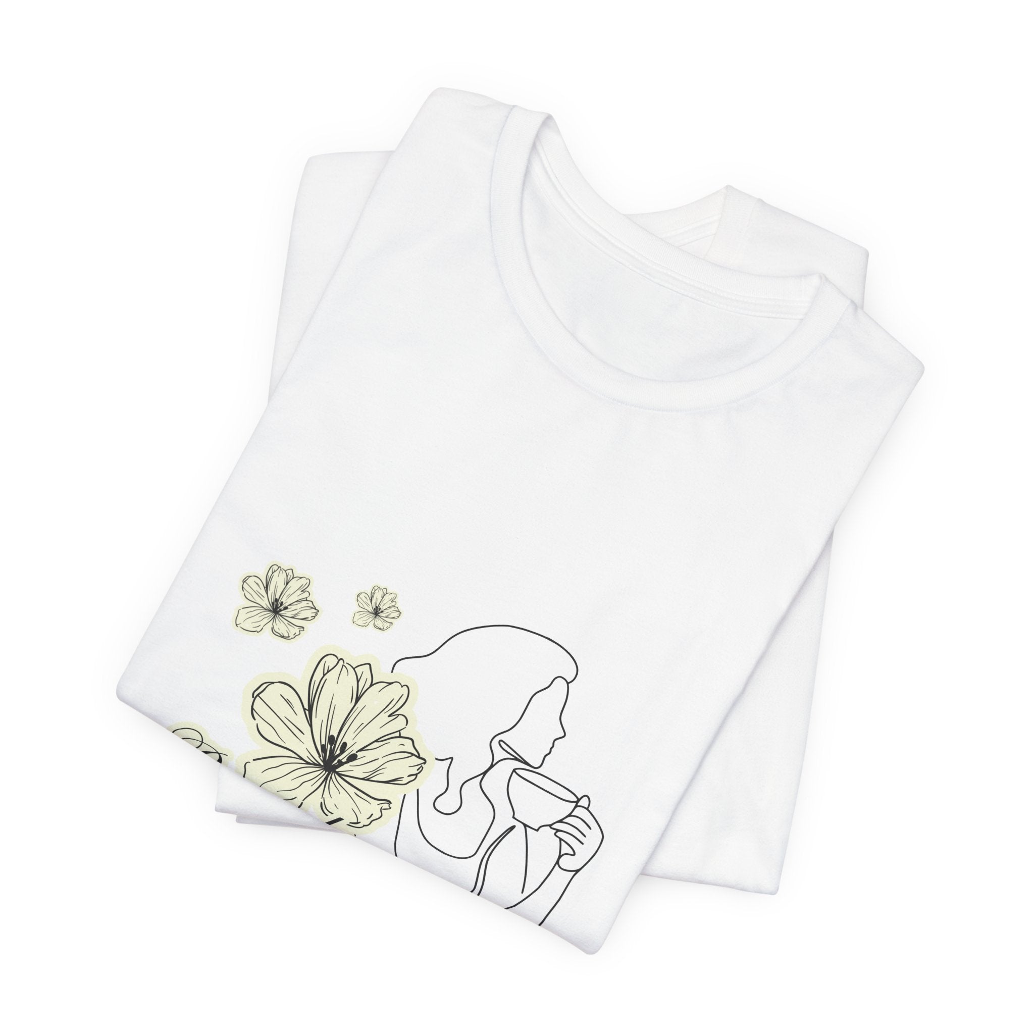 Brewed in His Grace Tee — Floral Christian Faith T-Shirt