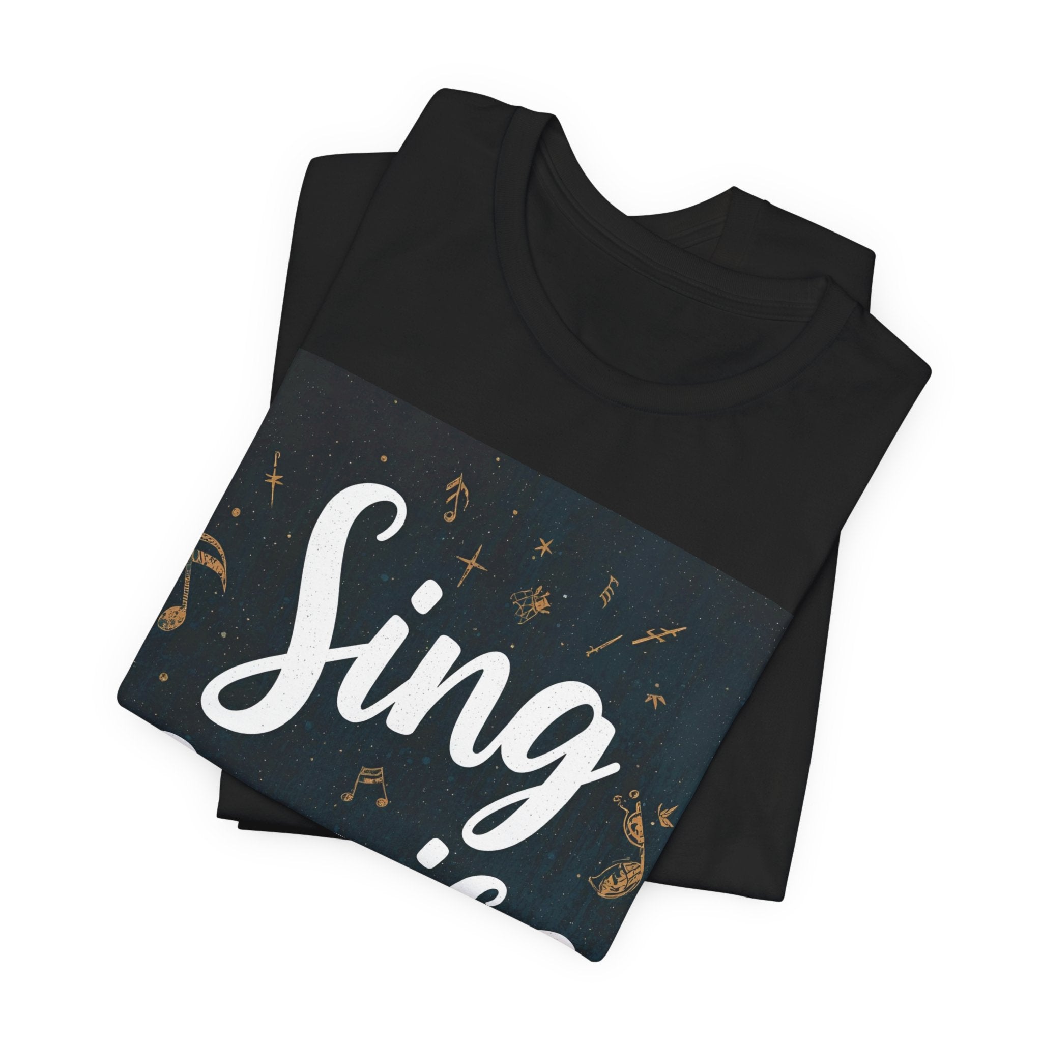 Sing Praise T-Shirt — Christian Worship Tee with Musical Notes