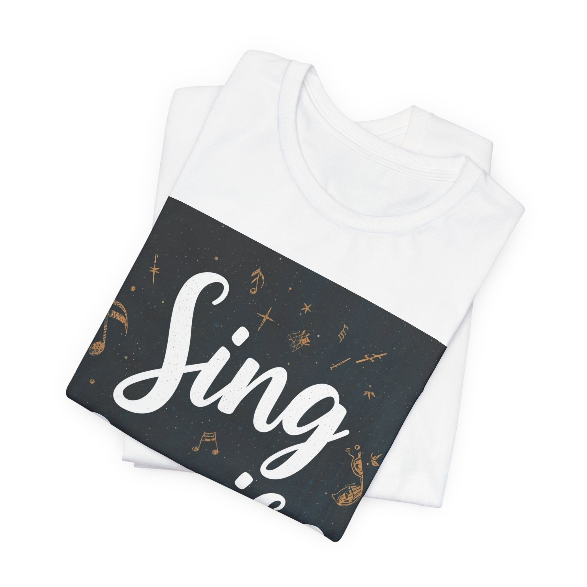 Sing Praise T-Shirt — Christian Worship Tee with Musical Notes