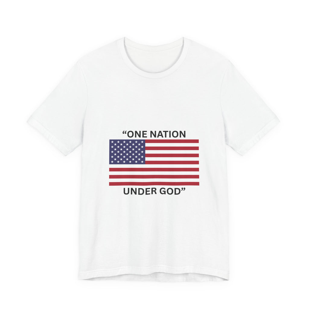 Patriotic Tee — "One Nation Under God" American Flag Shirt