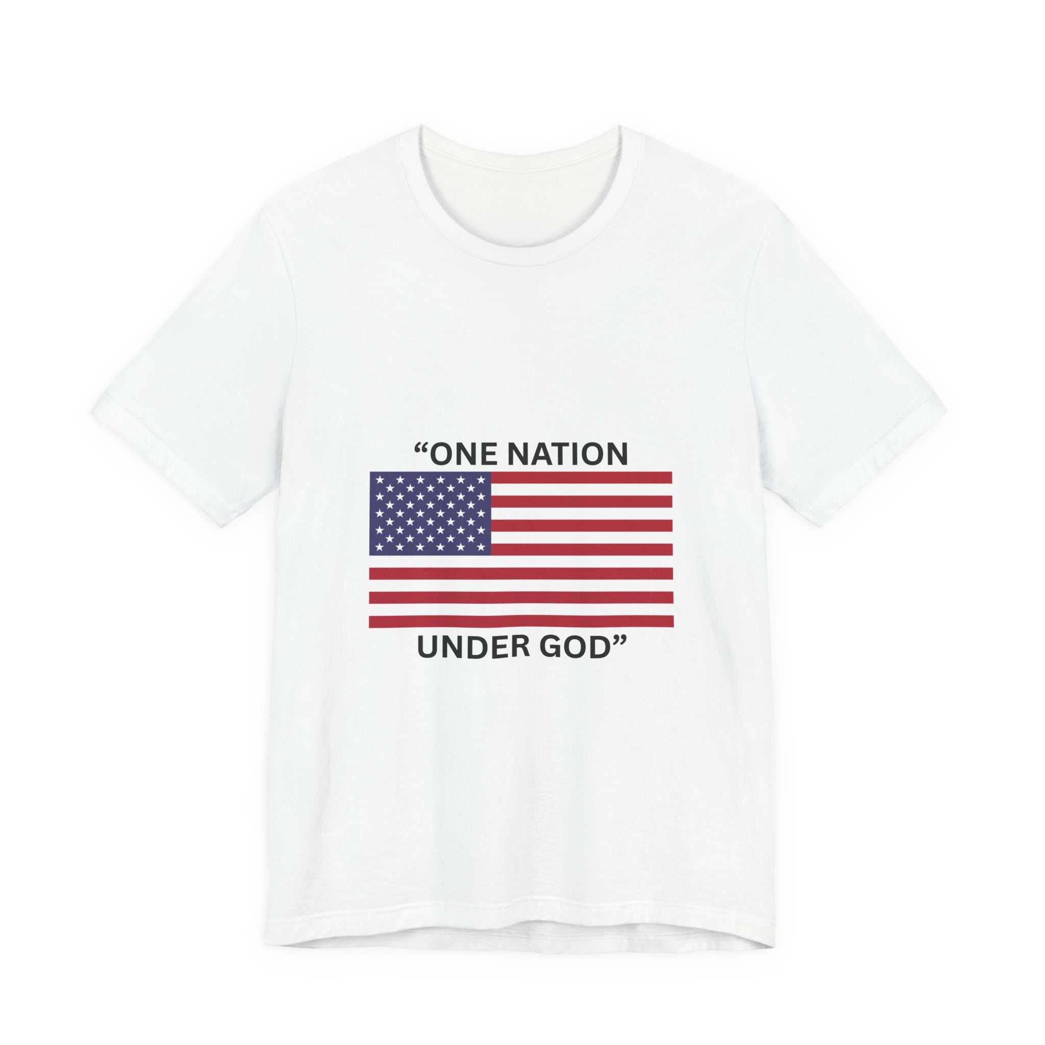 Patriotic Tee — "One Nation Under God" American Flag Shirt
