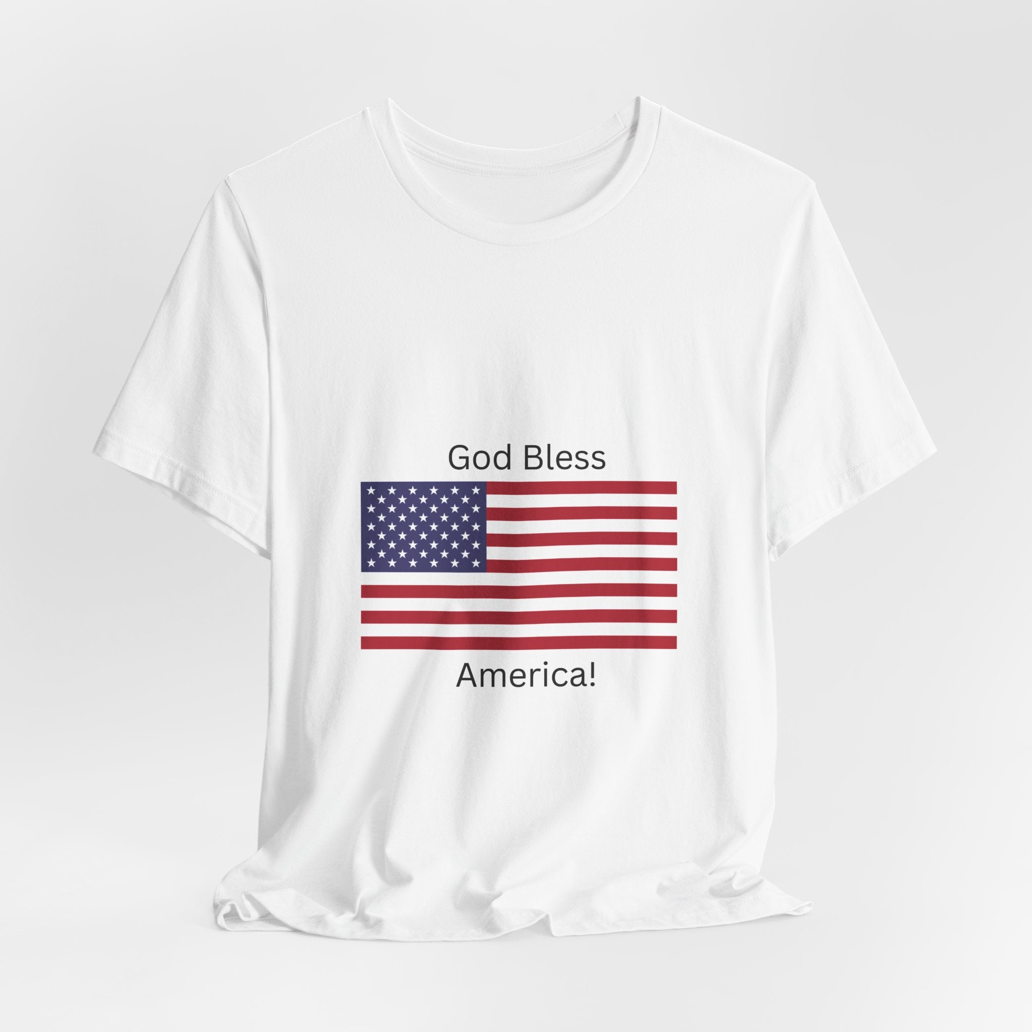 God Bless America Flag T-Shirt — Patriotic USA Tee for 4th of July