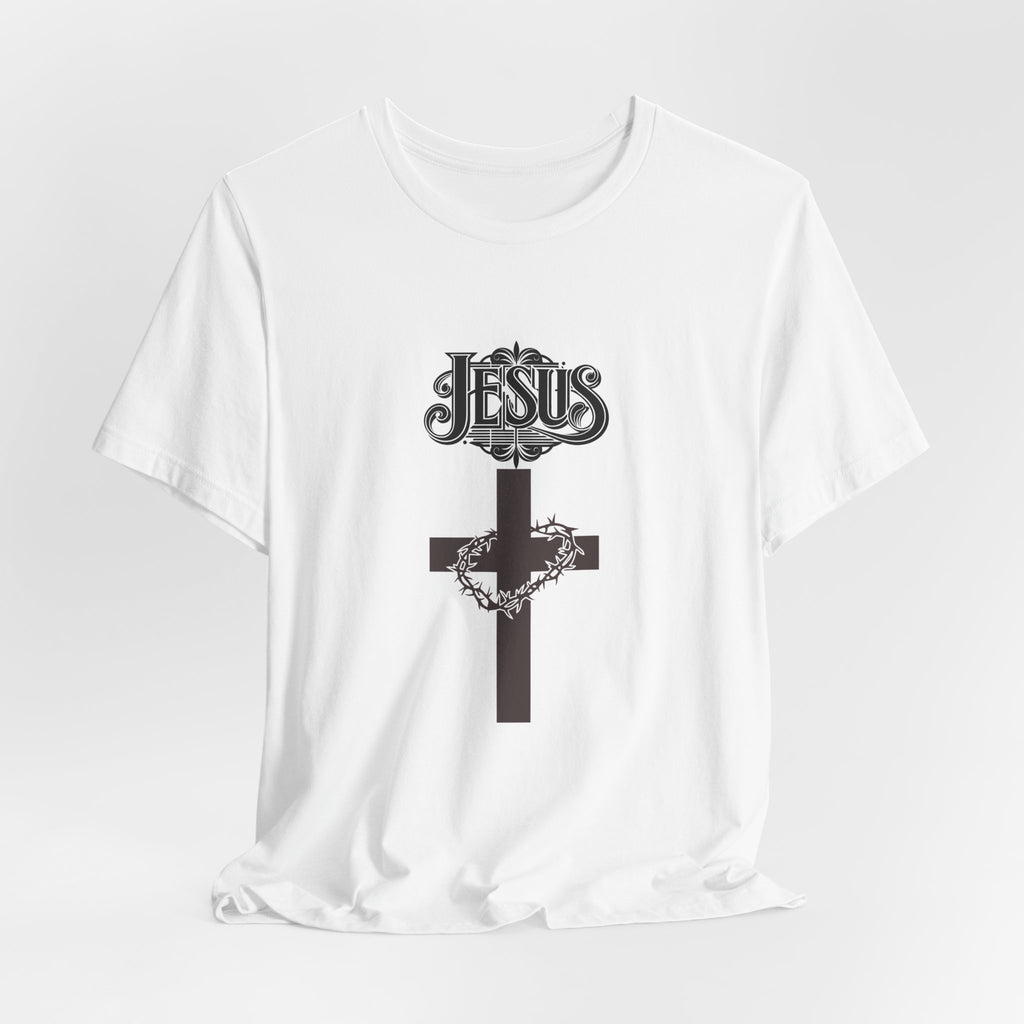 Jesus Cross T‑Shirt — Vintage Floral Christian Tee