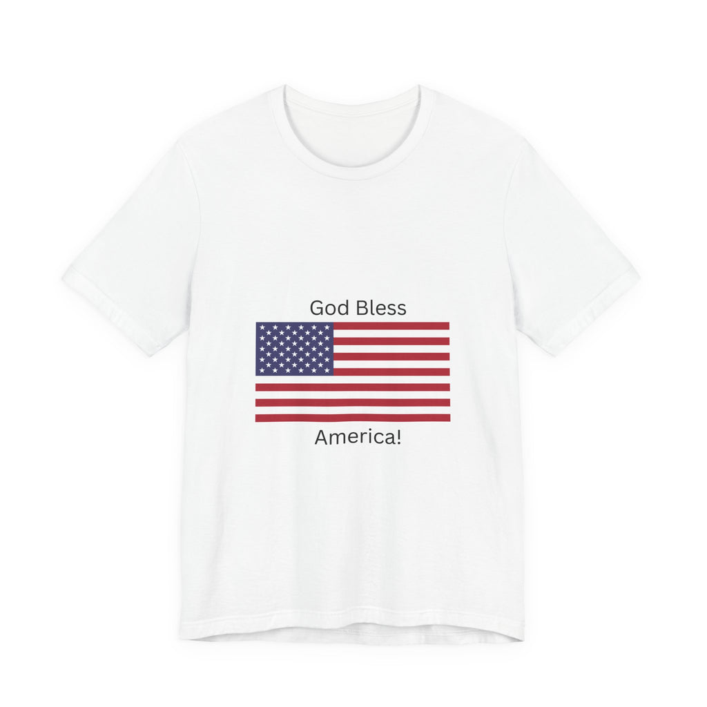 God Bless America Flag T-Shirt — Patriotic USA Tee for 4th of July