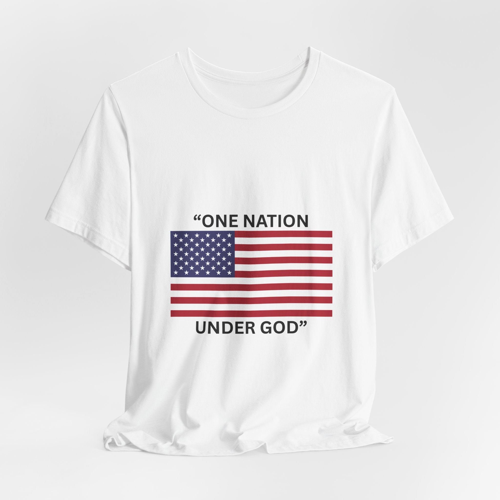 Patriotic Tee — "One Nation Under God" American Flag Shirt