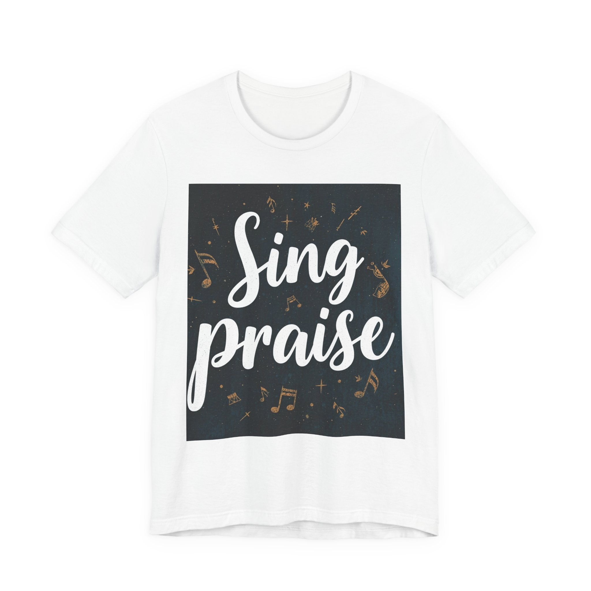 Sing Praise T-Shirt — Christian Worship Tee with Musical Notes