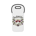 Wine Tote Bag - "Ciao Bella Vino" Neoprene Wine Carrier, Wine Gift Bag with Grapes & Clinking Glasses
