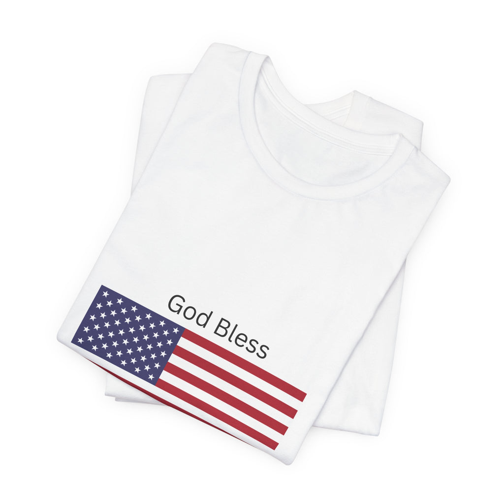 God Bless America Flag T-Shirt — Patriotic USA Tee for 4th of July
