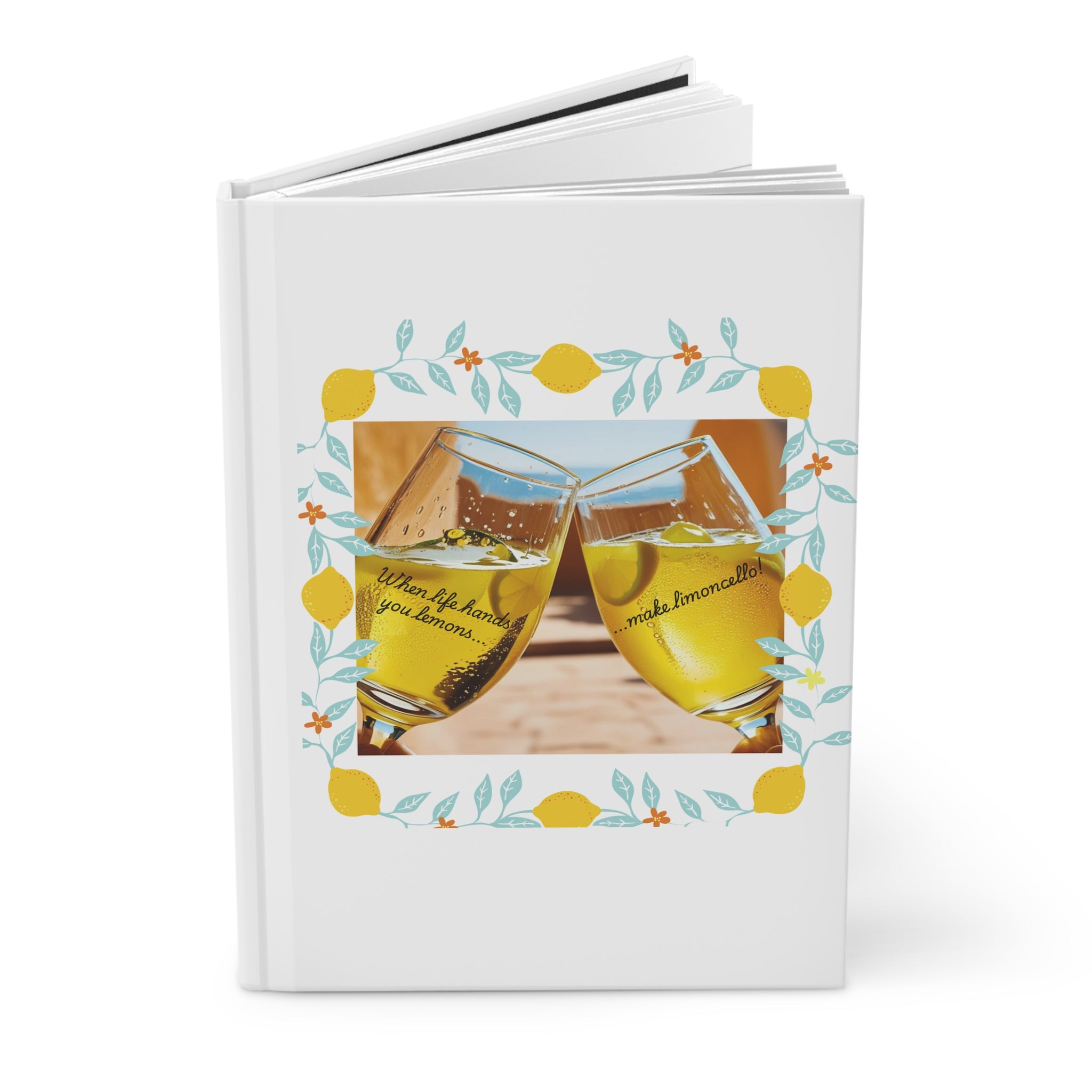 Lemon Toast Hardcover Journal — Cheers to New Memories