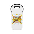 Wine Tote Bag - Lemon Wreath White Wine Carrier, Picnic & Gift Bag