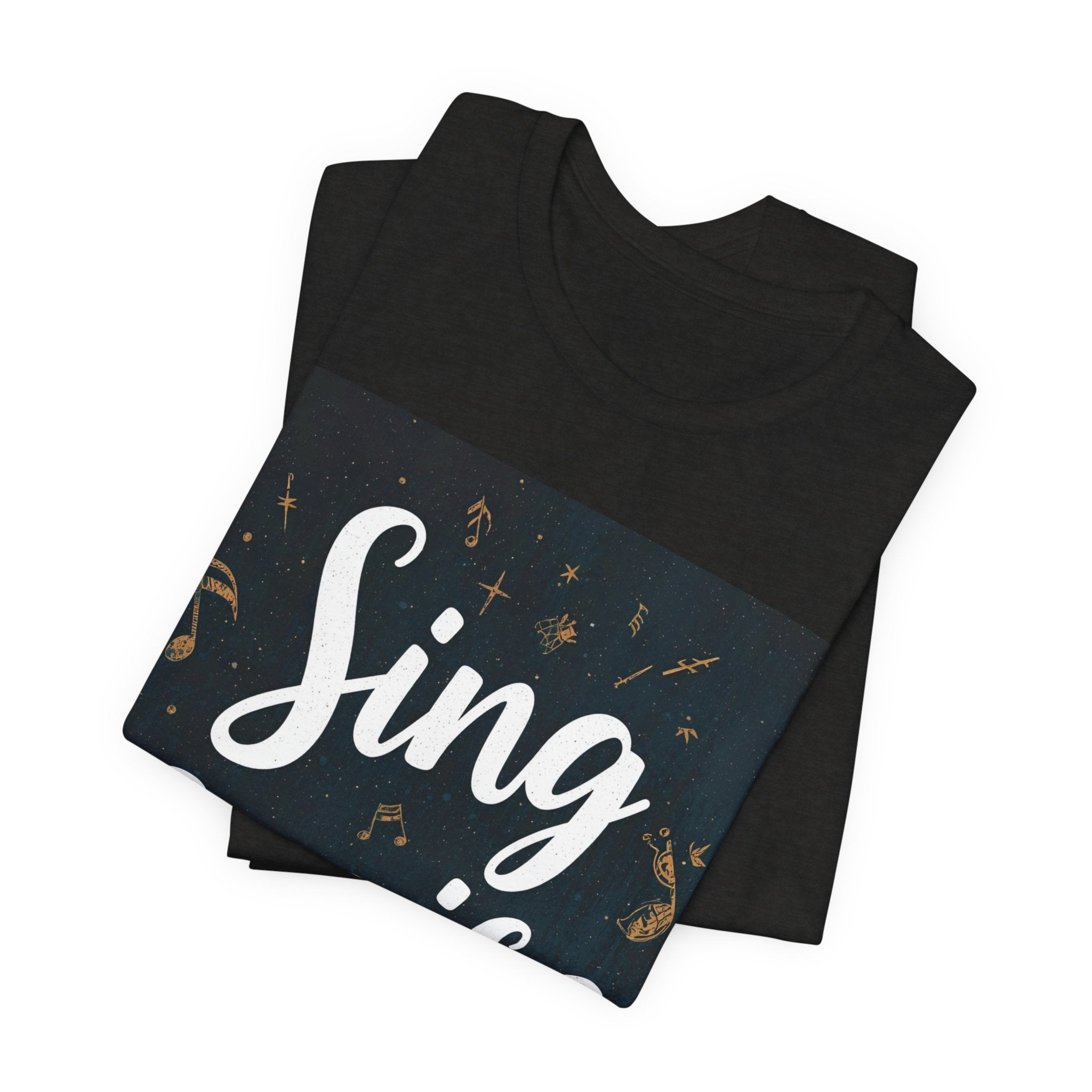 Sing Praise T-Shirt — Christian Worship Tee with Musical Notes