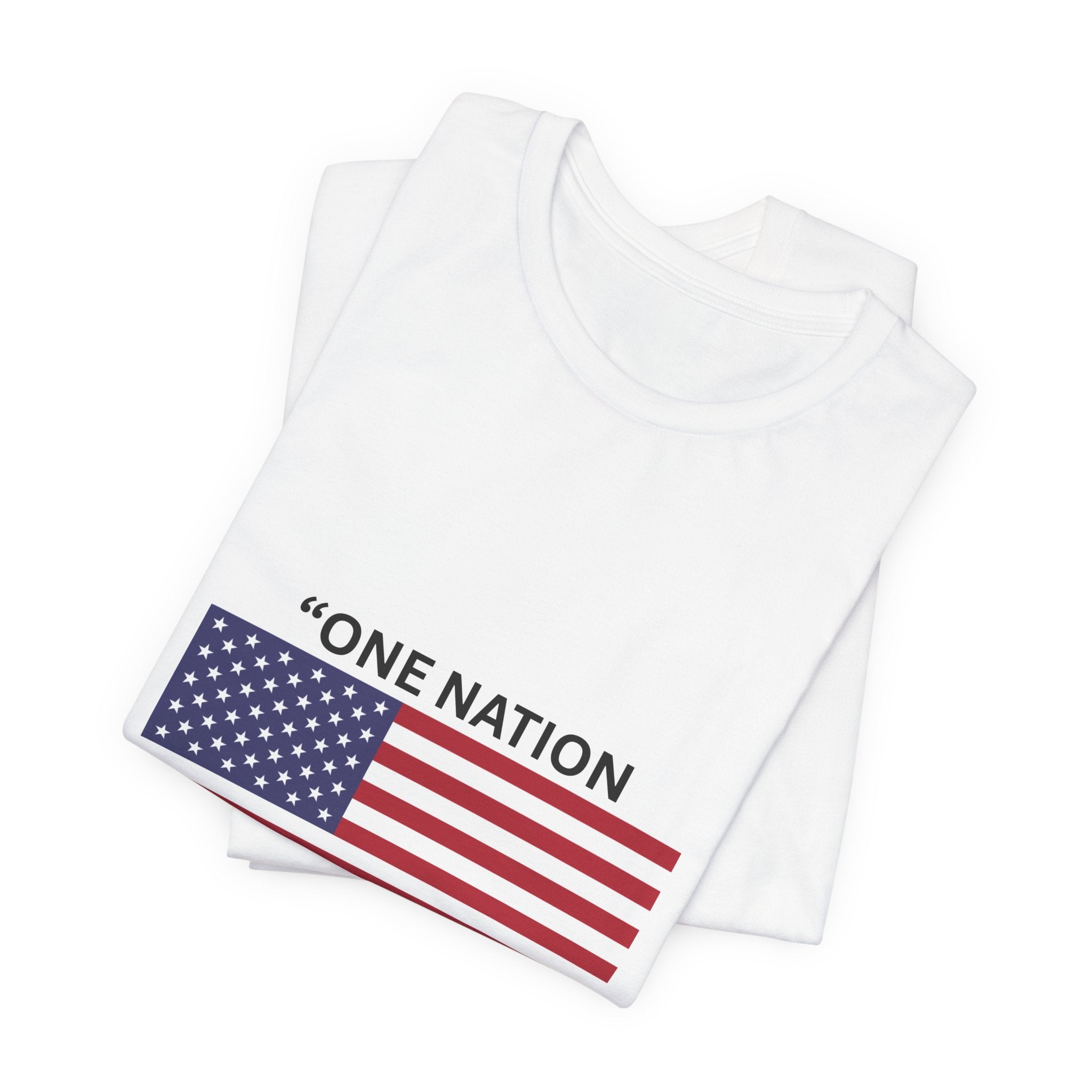 Patriotic Tee — "One Nation Under God" American Flag Shirt